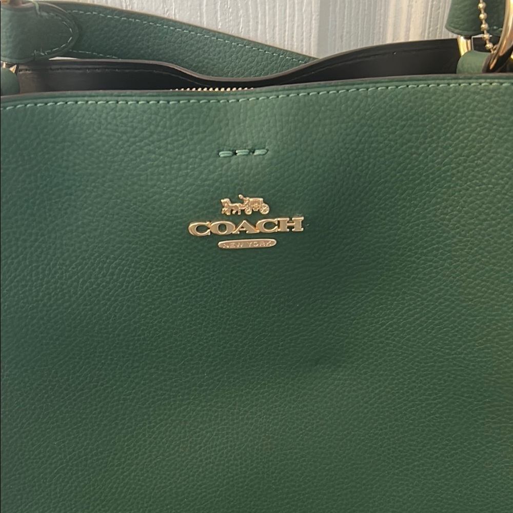 Coach Green Leather Crossbody Bag - Picture 2 of 5